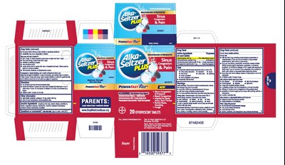 Carton Label 20 Count (Asp Max Strength Sinus Cong. Pain Pff 20ct2)